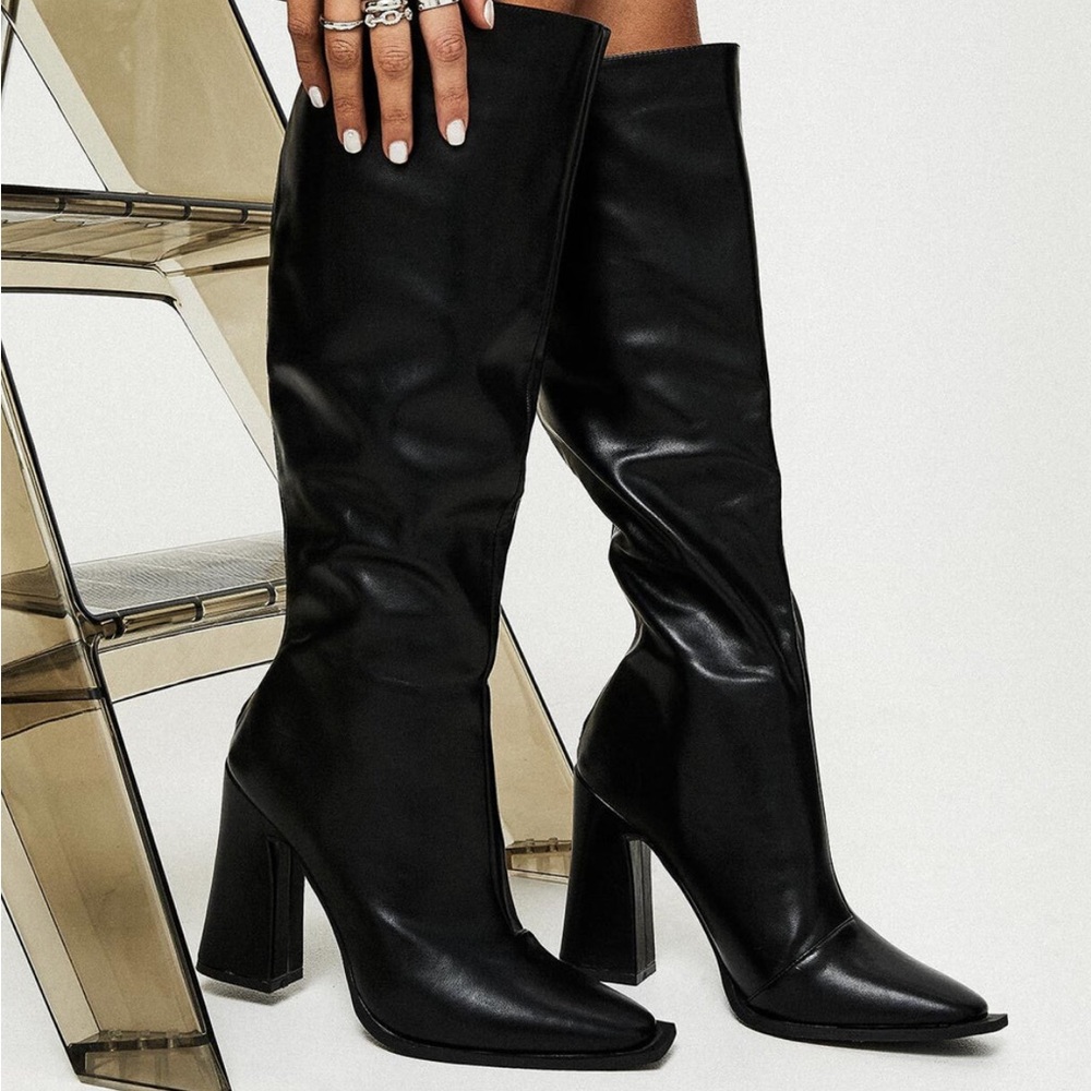 Knee high black boots